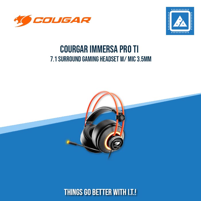COURGAR IMMERSA PRO TI 7.1 SURROUND GAMING HEADSET W/ MIC 3.5MM COURGAR IMMERSA PRO TI 7.1 SURROUND GAMING HEADSET W/ MIC 3.5MM